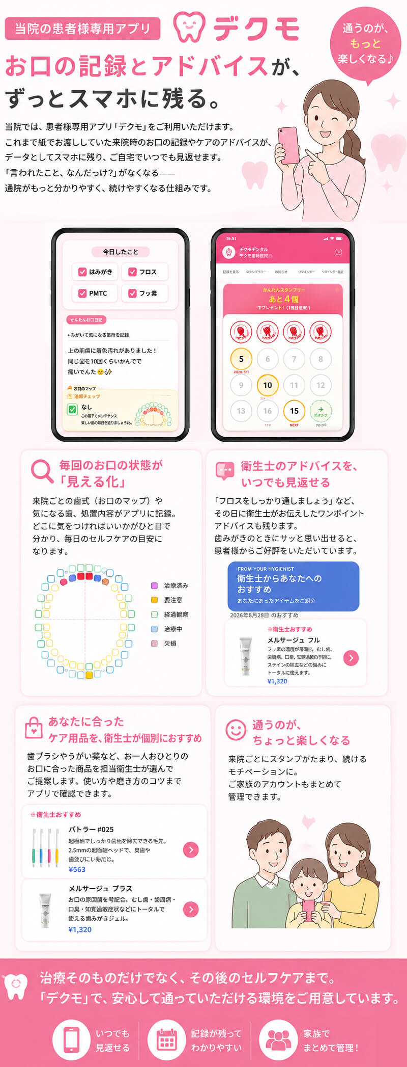 当院の患者様専用アプリデクモ